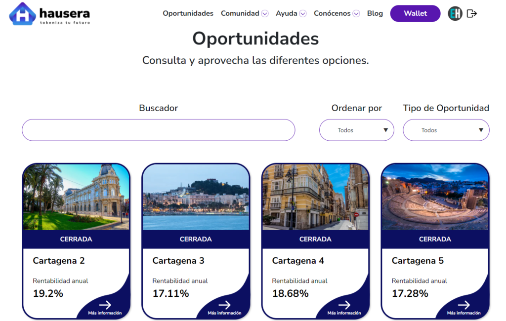 Oportunidades web de Hausera